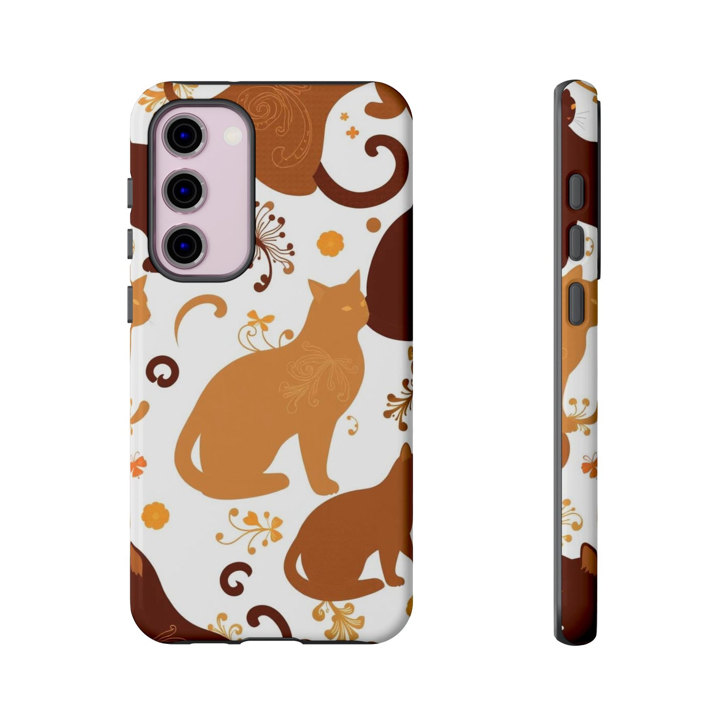 Samsung Galaxy S23 Plus / Glossy Phone Case - Abstract Cat Pattern Phone Case