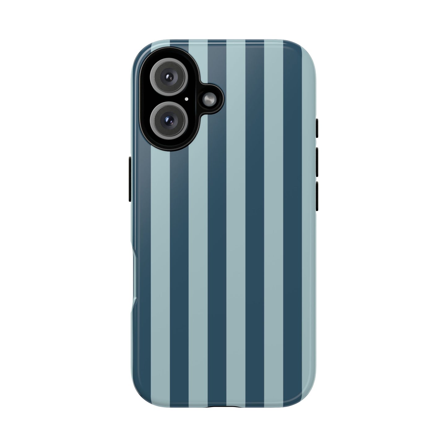 iPhone 16 / Glossy Phone Case - ’Blue Stripe Pattern’ Phone Case