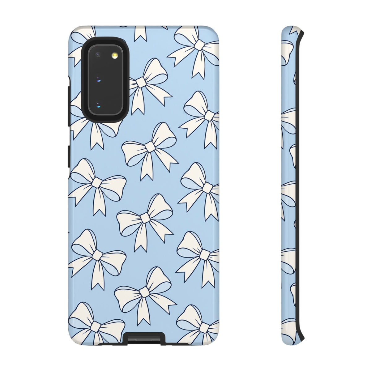 Chic Powder Blue Bow Pattern Phone Case