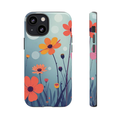 iPhone 13 Mini / Glossy Phone Case - Vibrant Wildflowers Design Phone Case