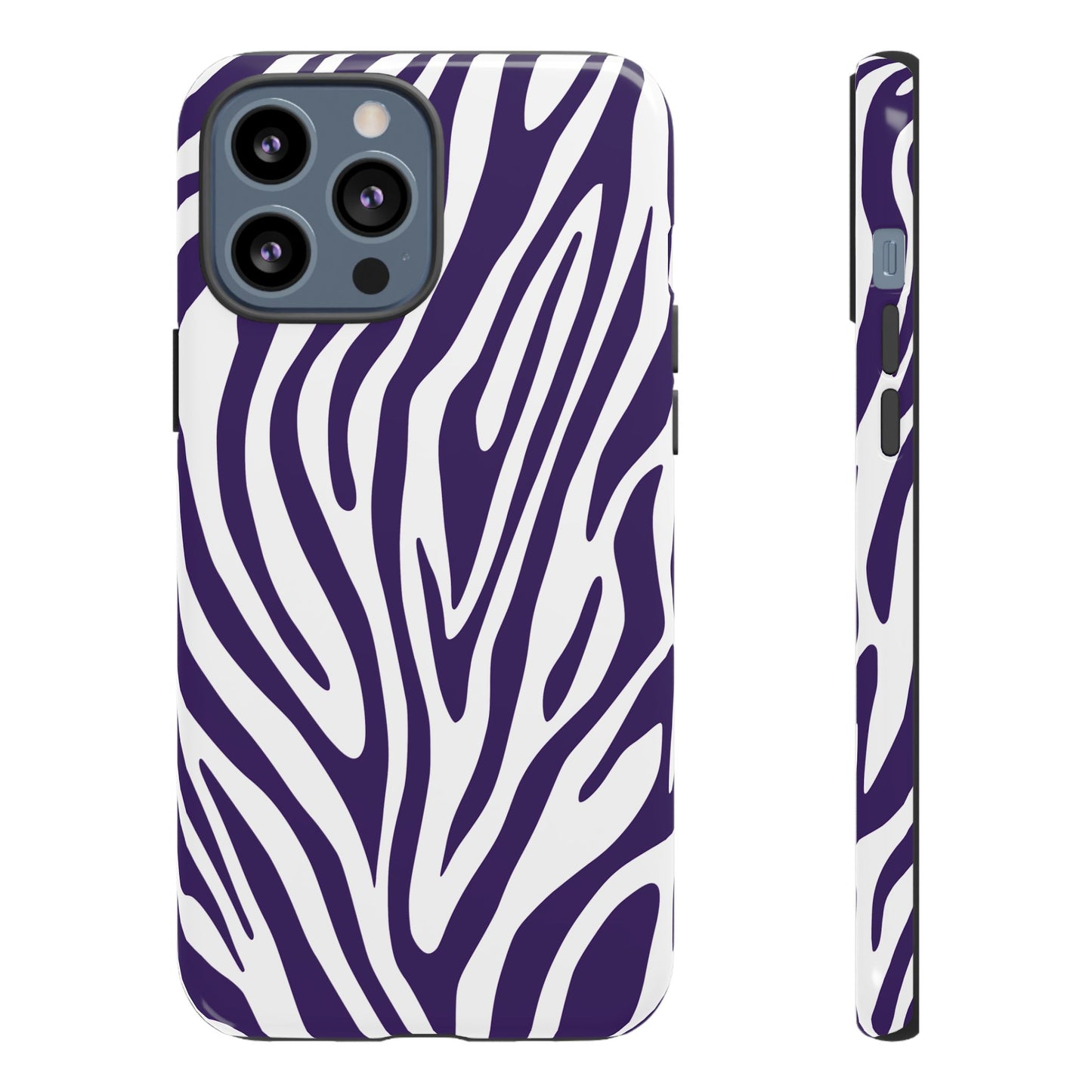 Graphic Purple Tiger Print Phone Case