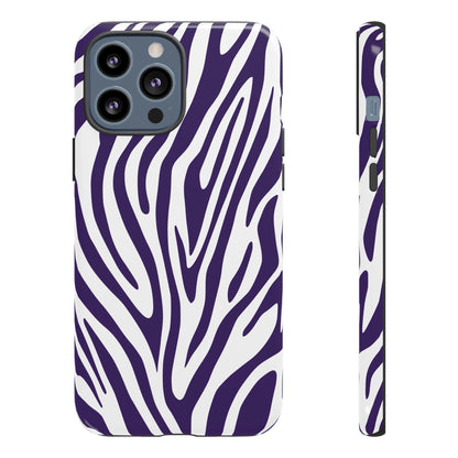 Graphic Purple Tiger Print Phone Case