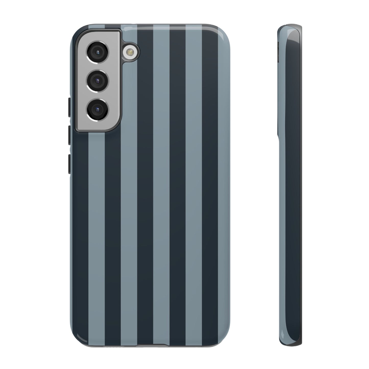Samsung Galaxy S22 Plus / Glossy Phone Case - ’Dark Blue Stripe Pattern’ Phone Case