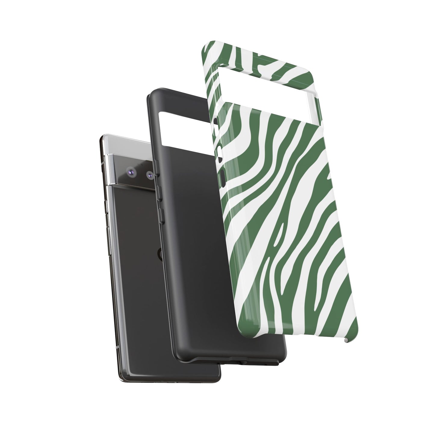 Modern Sage Zebra Print Phone Case
