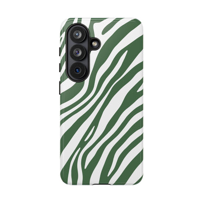 Modern Sage Zebra Print Phone Case