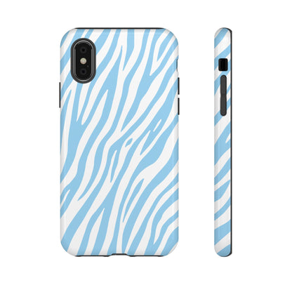 Sky Blue Tiger Print Phone Case