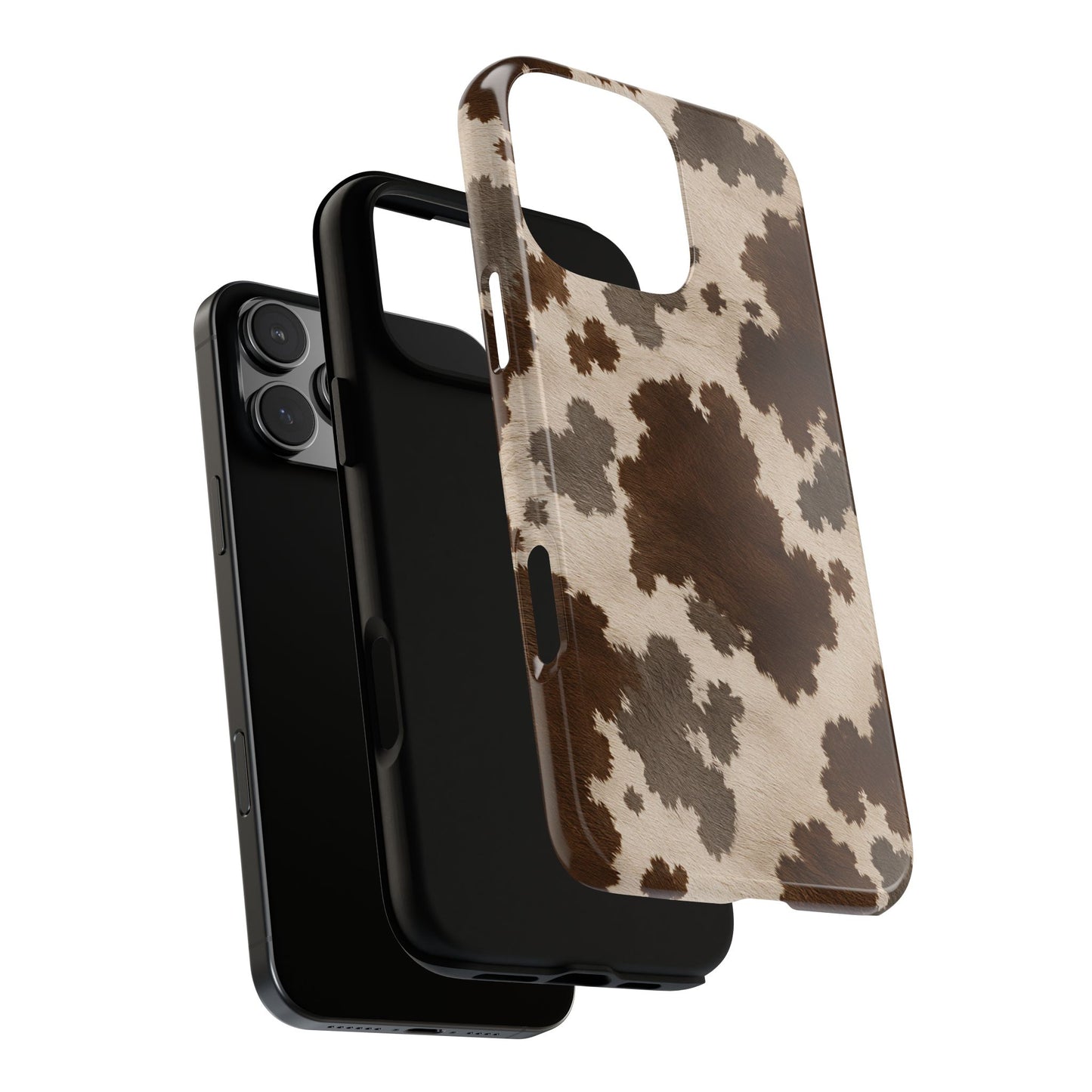 Stylish Mocha Cow Print Phone Case