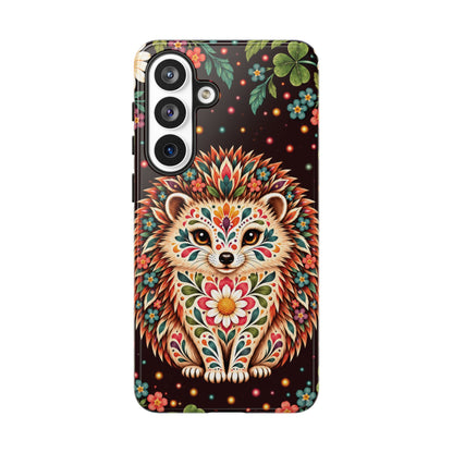 Vibrant Terracotta and Teal Calavera Hedgehog Phone Case - Multicolor Phone Case - Samsung Galaxy S26 Plus / Glossy