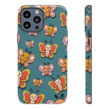 Blue Butterfly Sticker Design Phone Case - Blue Phone Case - iPhone 13 Pro Max / Glossy