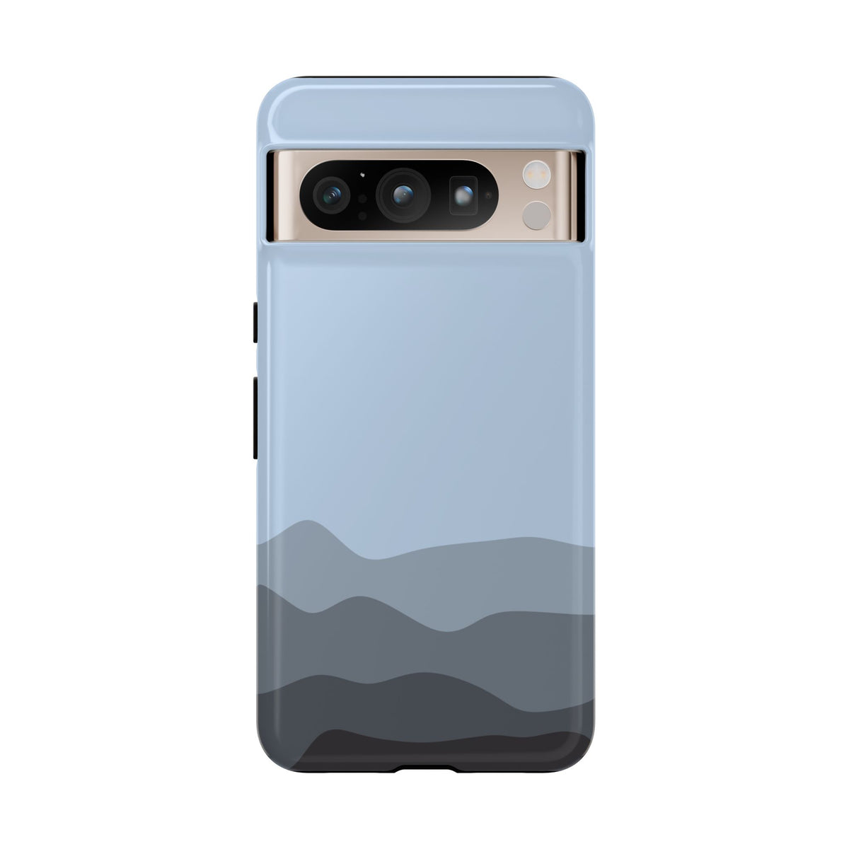 Blue Abstract Waves Protective Phone Case - Blue Phone Case - Google Pixel 8 Pro / Glossy
