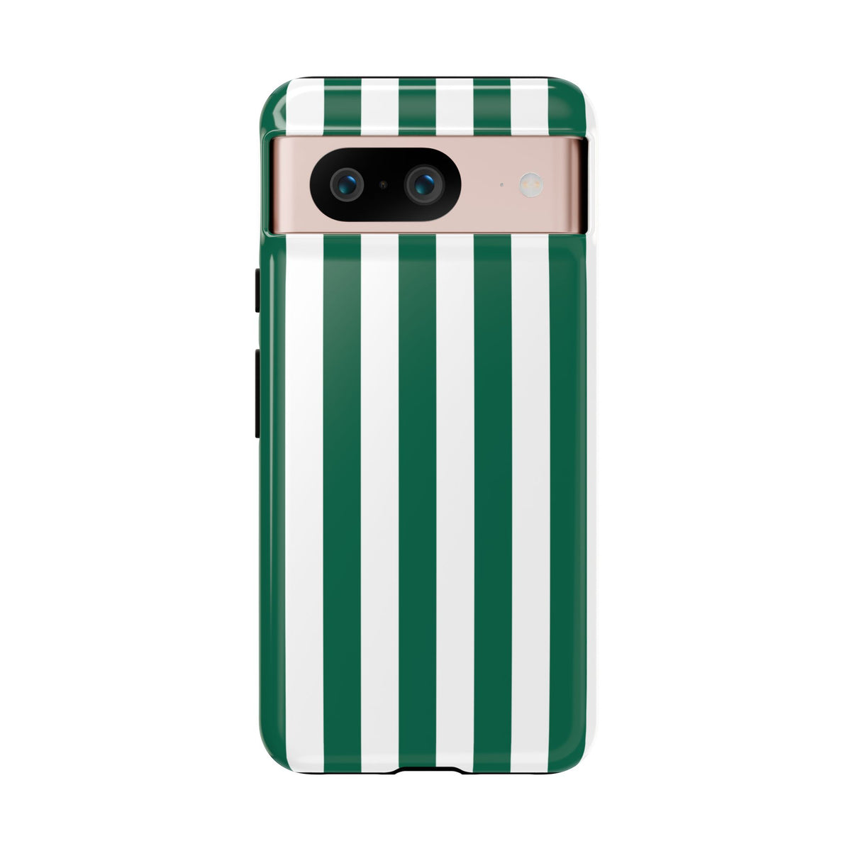 Simple Green & White Stripe Pattern Phone Case - Green Phone Case - Google Pixel 8 / Glossy