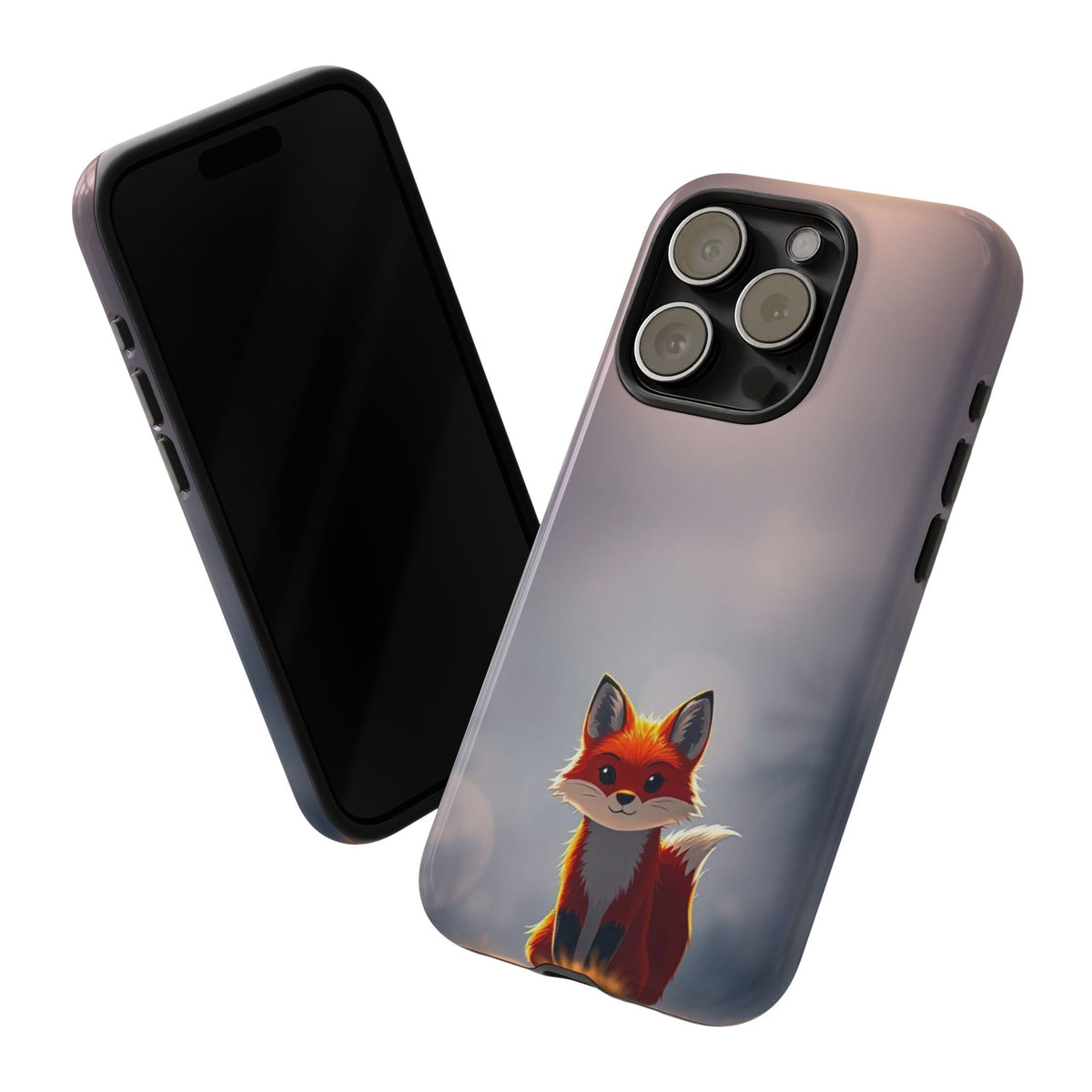 Cute Gothic Fox Design Phone Case - Multicolor Phone Case