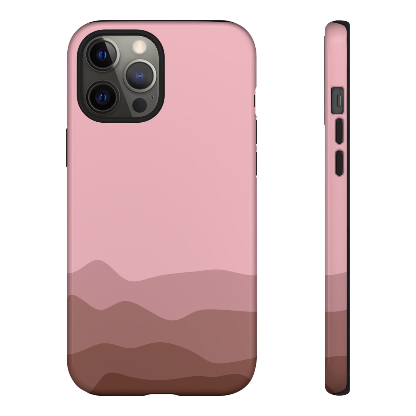 Pink Abstract Waves Protective Phone Case - Pink Phone Case - iPhone 12 Pro Max / Glossy