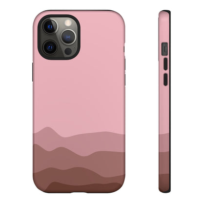 Pink Abstract Waves Protective Phone Case - Pink Phone Case - iPhone 12 Pro Max / Glossy
