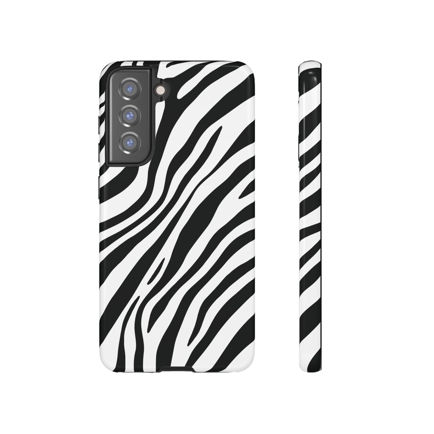 Modern Monochrome Zebra Print Phone Case