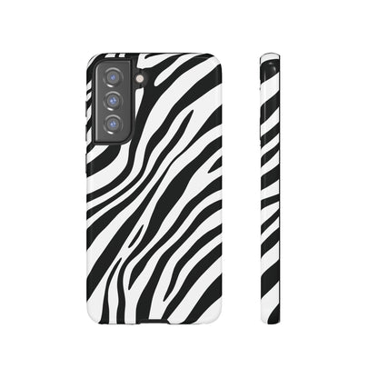 Modern Monochrome Zebra Print Phone Case