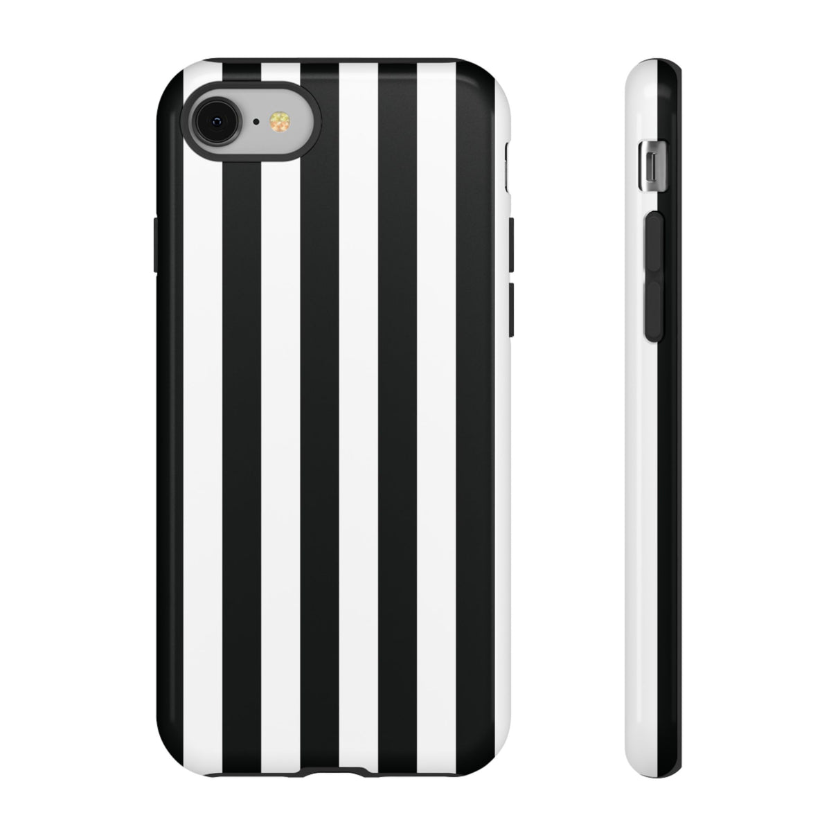 Simple Black & White Stripe Pattern Phone Case - White Phone Case - iPhone 8 / Glossy