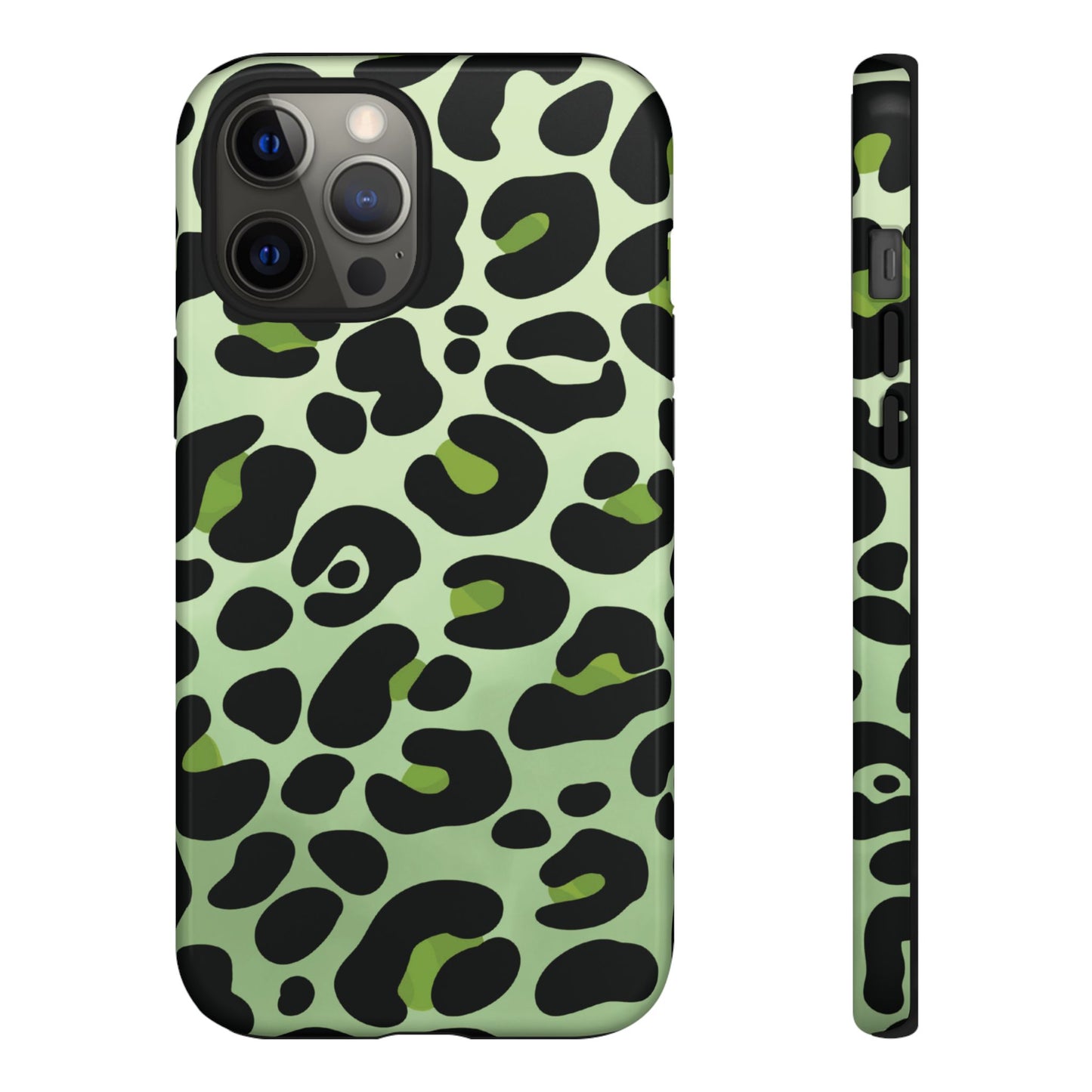 Chic Sage Leopard Print Phone Case