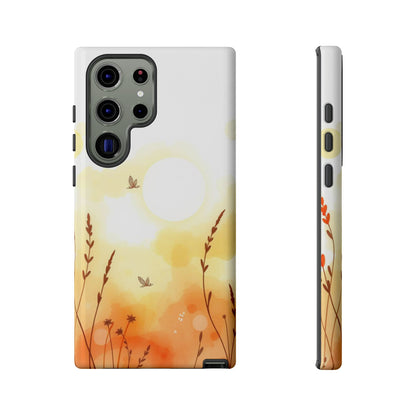 Samsung Galaxy S23 Ultra / Glossy Phone Case - Boho Chic Watercolour Wildflower Pattern Phone Case