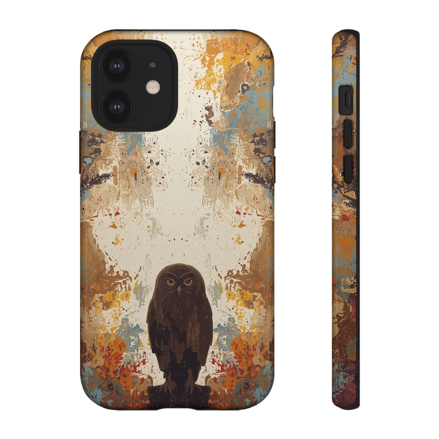 iPhone 12 / Glossy Phone Case - Abstract Owl Design Phone Case