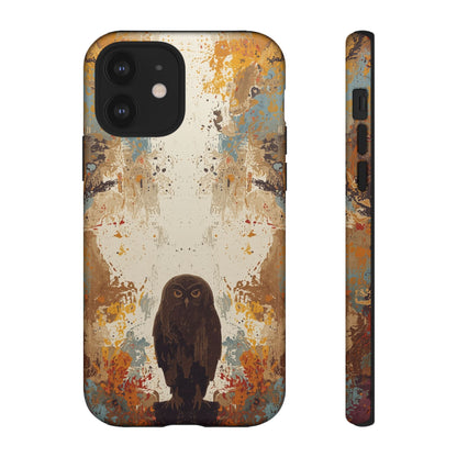 iPhone 12 / Glossy Phone Case - Abstract Owl Design Phone Case