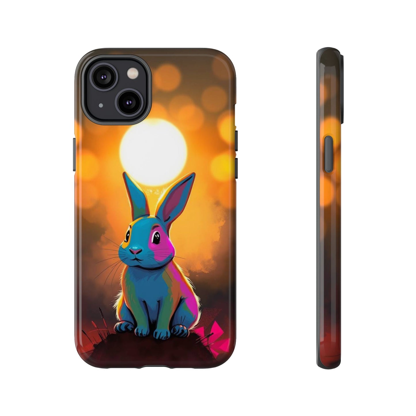 iPhone 14 Plus / Glossy Phone Case - Pop Art Rabbit Design Phone Case