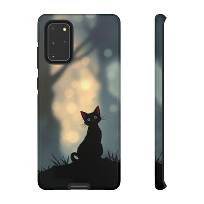 Samsung Galaxy S20+ / Glossy Phone Case - Gothic Cat Design Phone Case