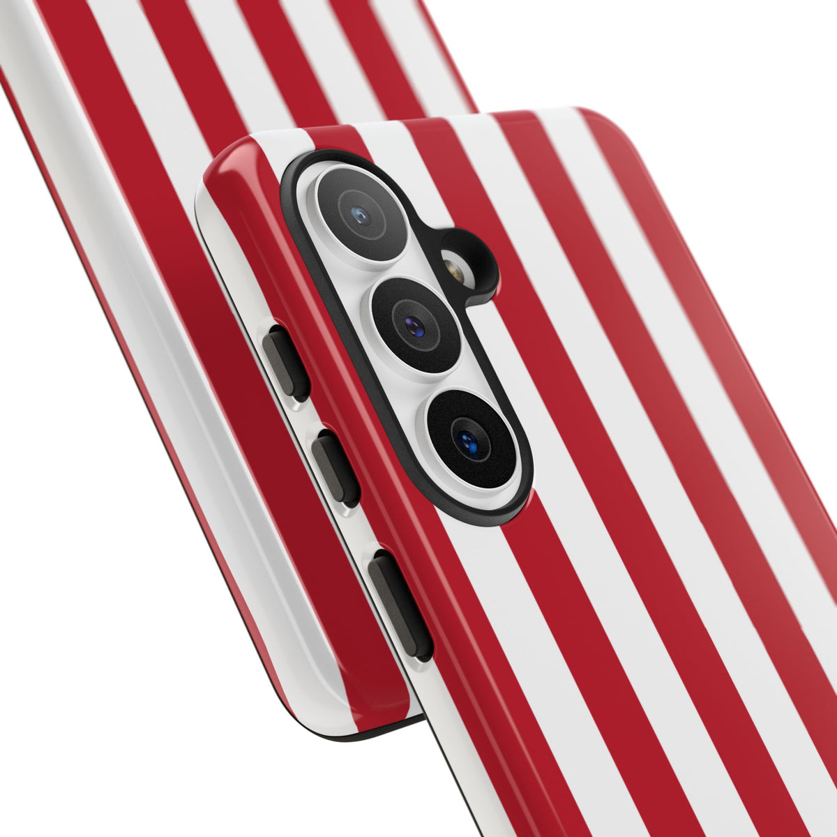Simple Dark Pink & White Stripe Pattern Phone Case - Pink Phone Case