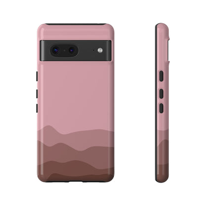 Pink Abstract Waves Protective Phone Case - Pink Phone Case - Google Pixel 7 / Glossy
