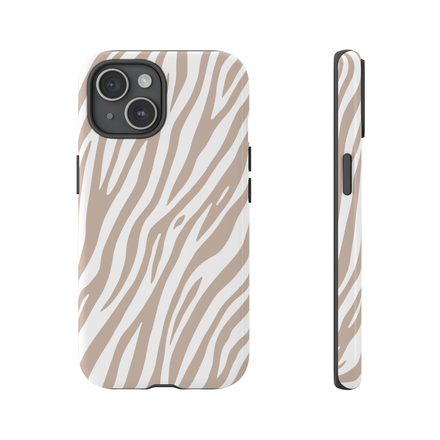 Oatmeal Tiger Print Phone Case