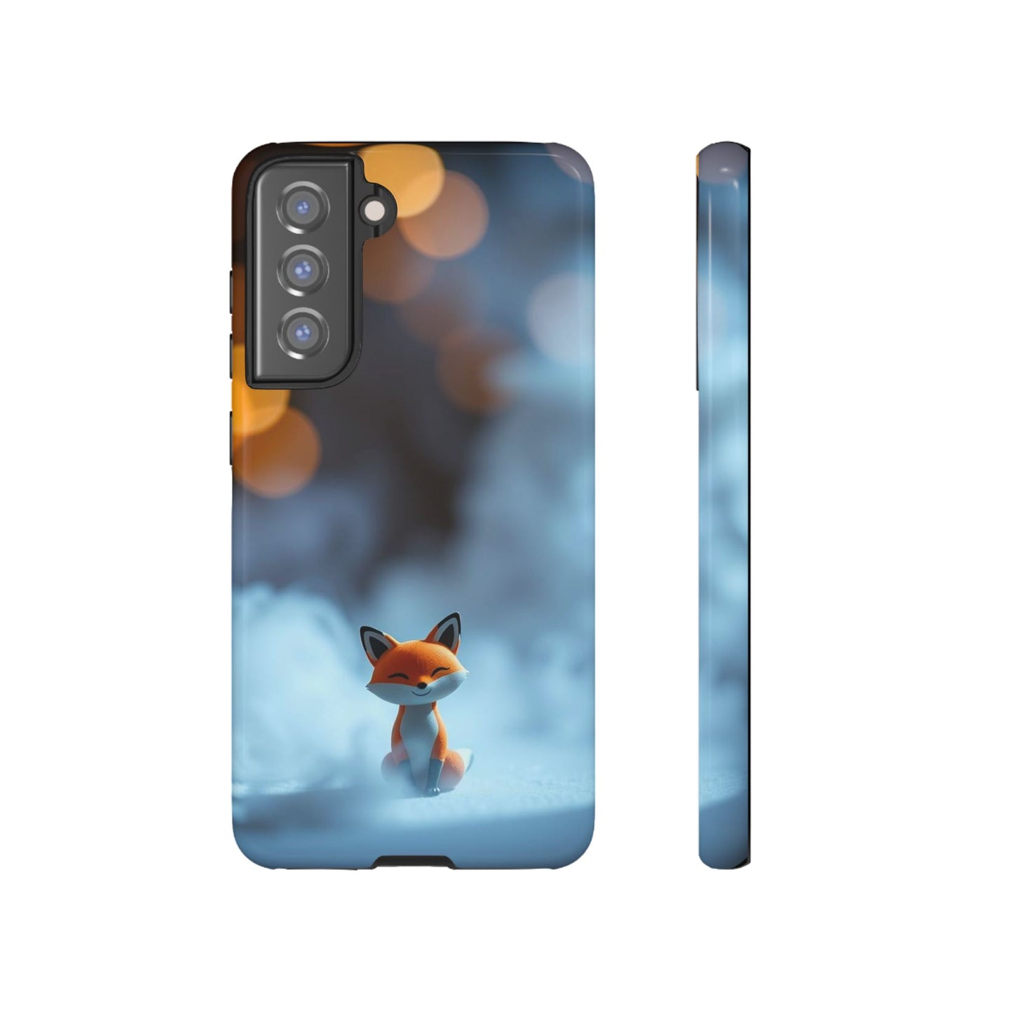 Samsung Galaxy S21 FE / Glossy Phone Case - Cute Misty Fox Design Phone Case