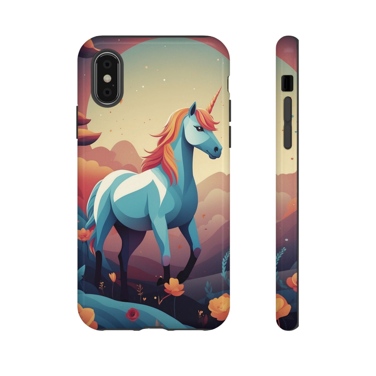 Stylised Unicorn Design Phone Case - Multicolor Phone Case - iPhone XS / Glossy