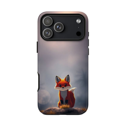 iPhone 17 Pro Max / Glossy Phone Case - Cute Gothic Fox Design Phone Case