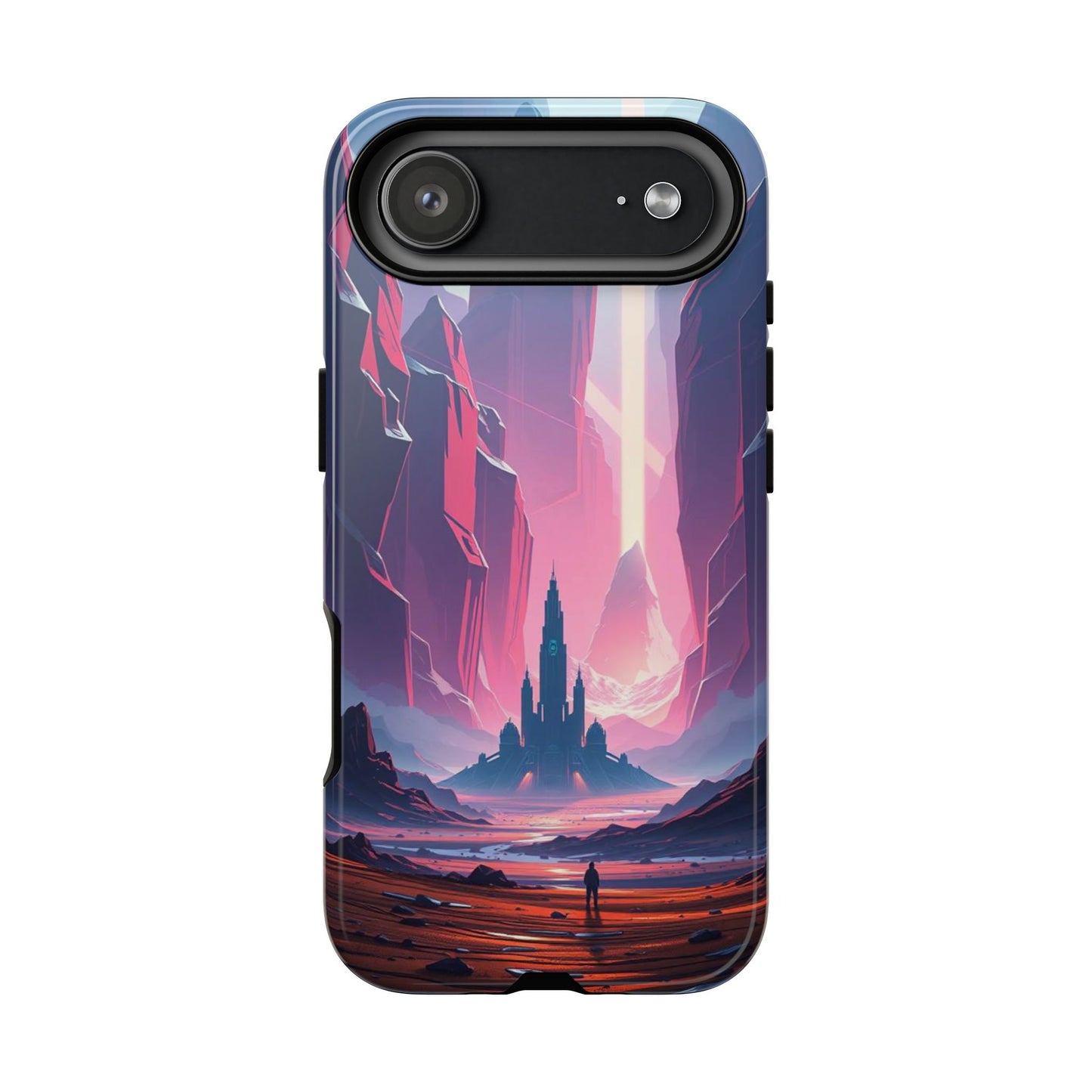 iPhone 17 Air / Glossy Phone Case - Alien Fortress Design Phone Case