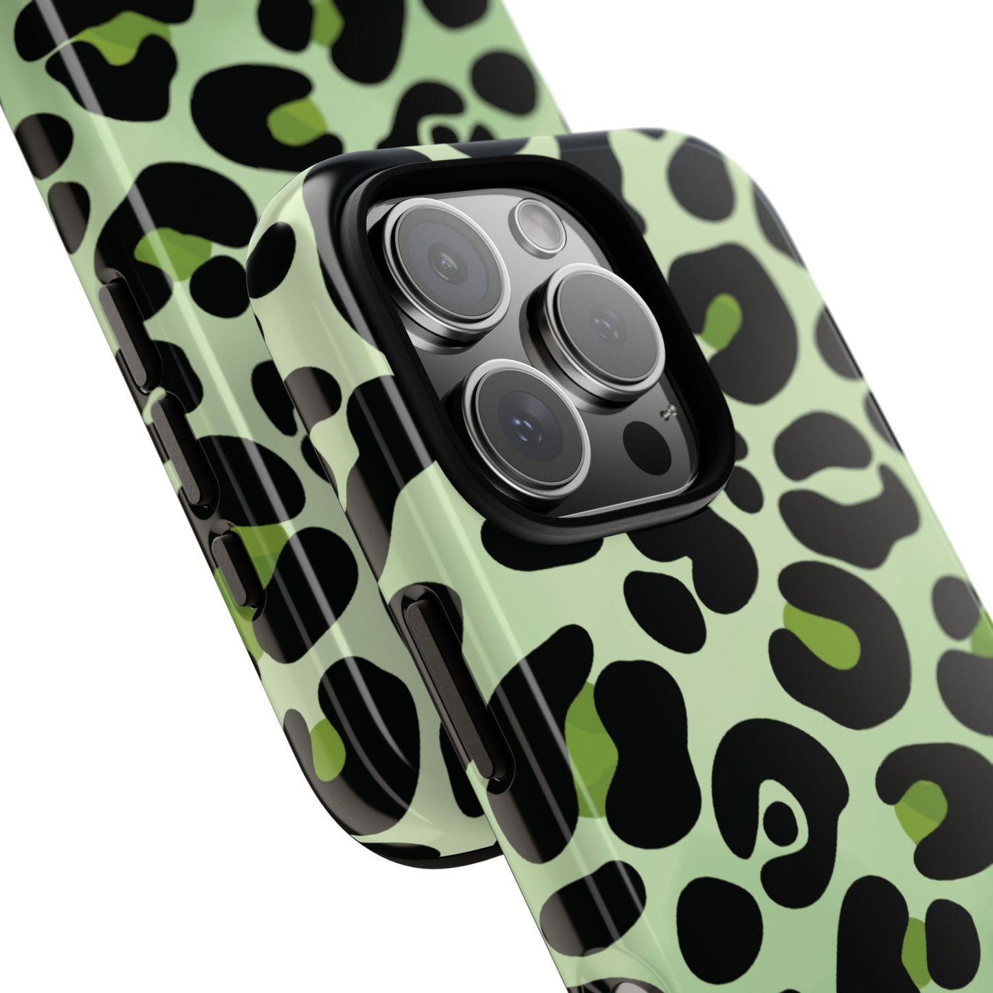 Chic Sage Leopard Print Phone Case