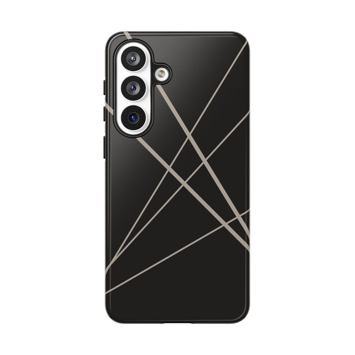 Abstract Black with Grey Lines Phone Case - Black Phone Case - Samsung Galaxy S26 Plus / Glossy