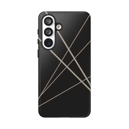 Abstract Black with Grey Lines Phone Case - Black Phone Case - Samsung Galaxy S26 Plus / Glossy