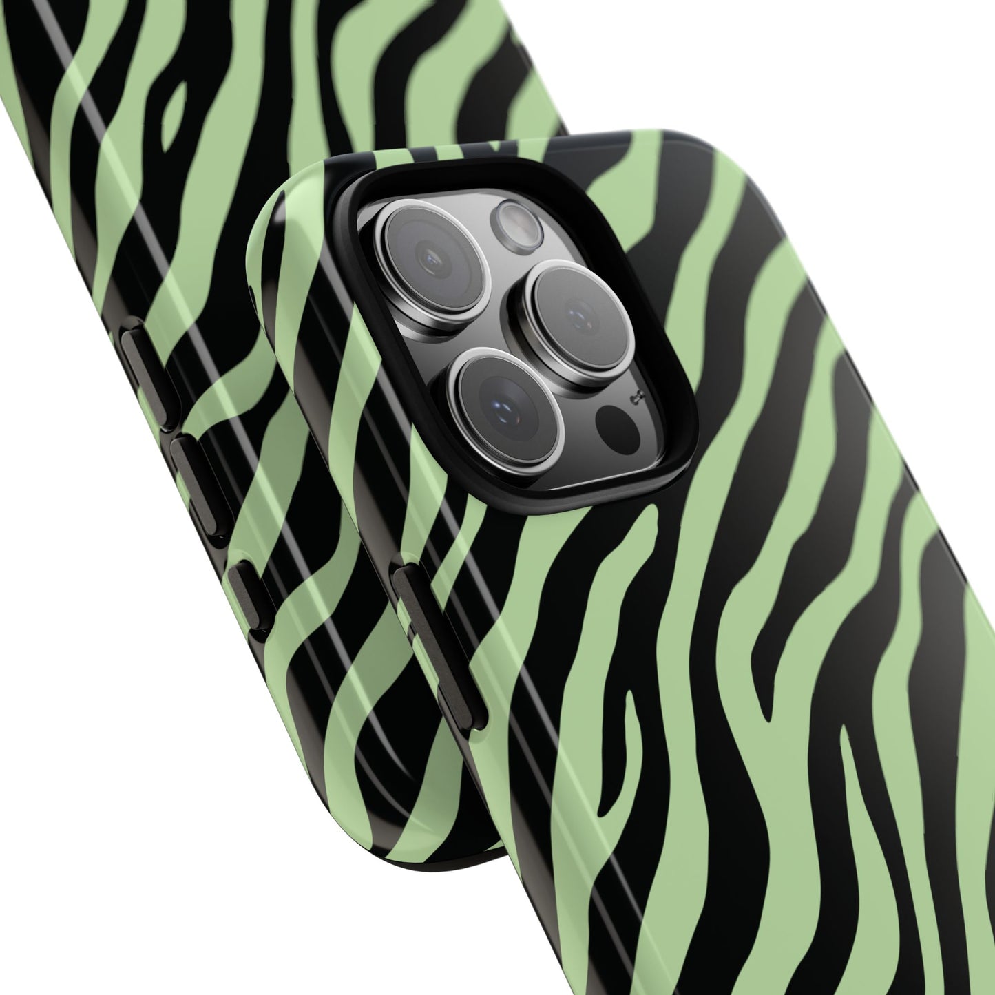 Stylish Mint Zebra Print Phone Case