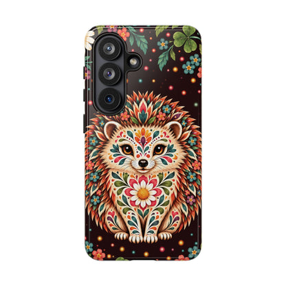 Vibrant Terracotta and Teal Calavera Hedgehog Phone Case - Multicolor Phone Case - Samsung Galaxy S26 / Glossy