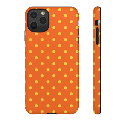 Trendy Orange & Yellow Dot Pattern Phone Case