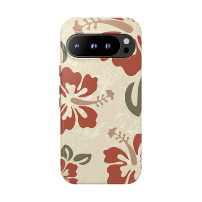 Google Pixel 9 Pro / Glossy Phone Case - ’Boho Chic Hibiscus Pattern #1’ Phone Case