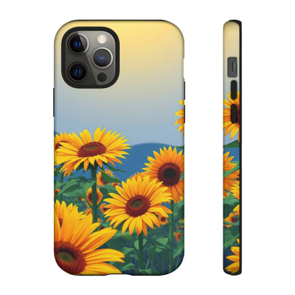 iPhone 12 Pro / Glossy Phone Case - Sunflowers Design Phone Case