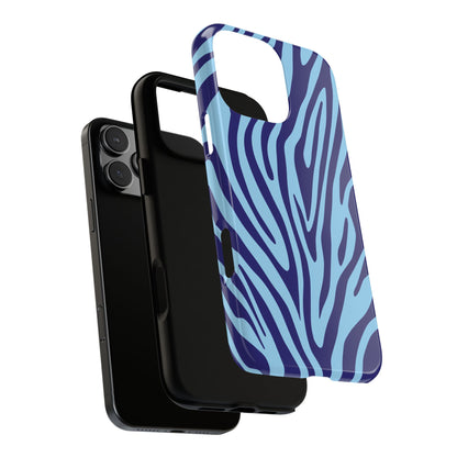 Boutique Sky Blue Tiger Print Phone Case
