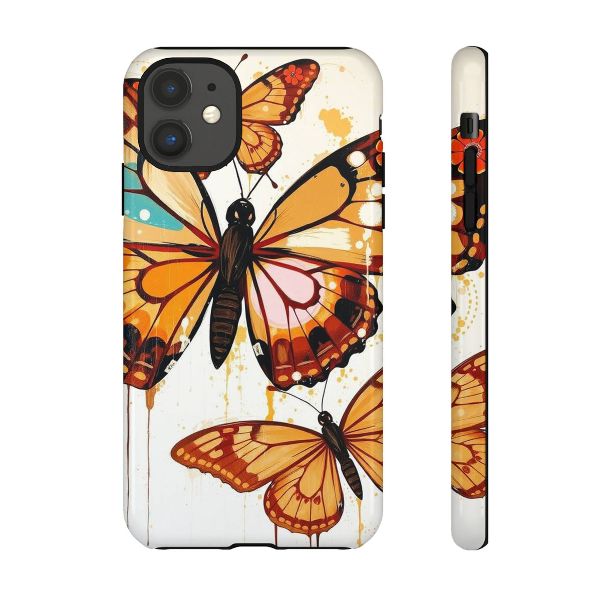 Abstract Butterflies Design Phone Case - Multicolor Phone Case - iPhone 11 / Glossy