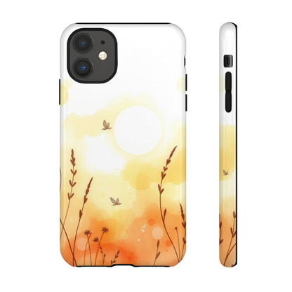iPhone 11 / Glossy Phone Case - Boho Chic Watercolour Wildflower Pattern Phone Case