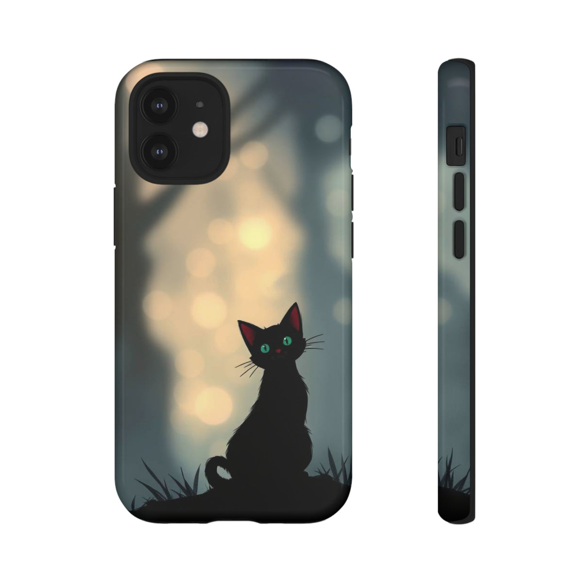 Gothic Cat Design Phone Case - Multicolor Phone Case - iPhone 12 Mini / Glossy