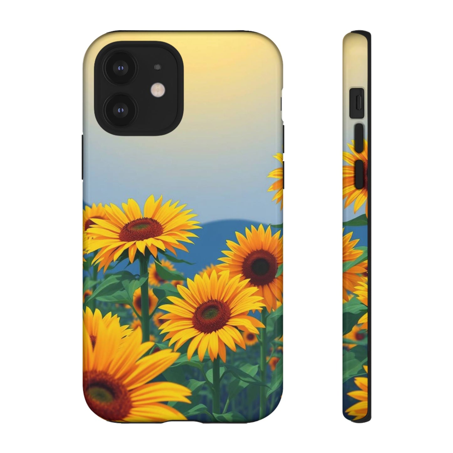 iPhone 12 / Glossy Phone Case - Sunflowers Design Phone Case