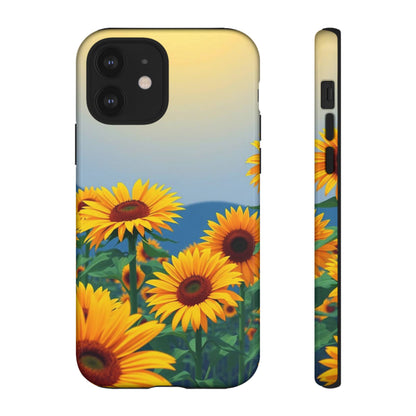 iPhone 12 / Glossy Phone Case - Sunflowers Design Phone Case