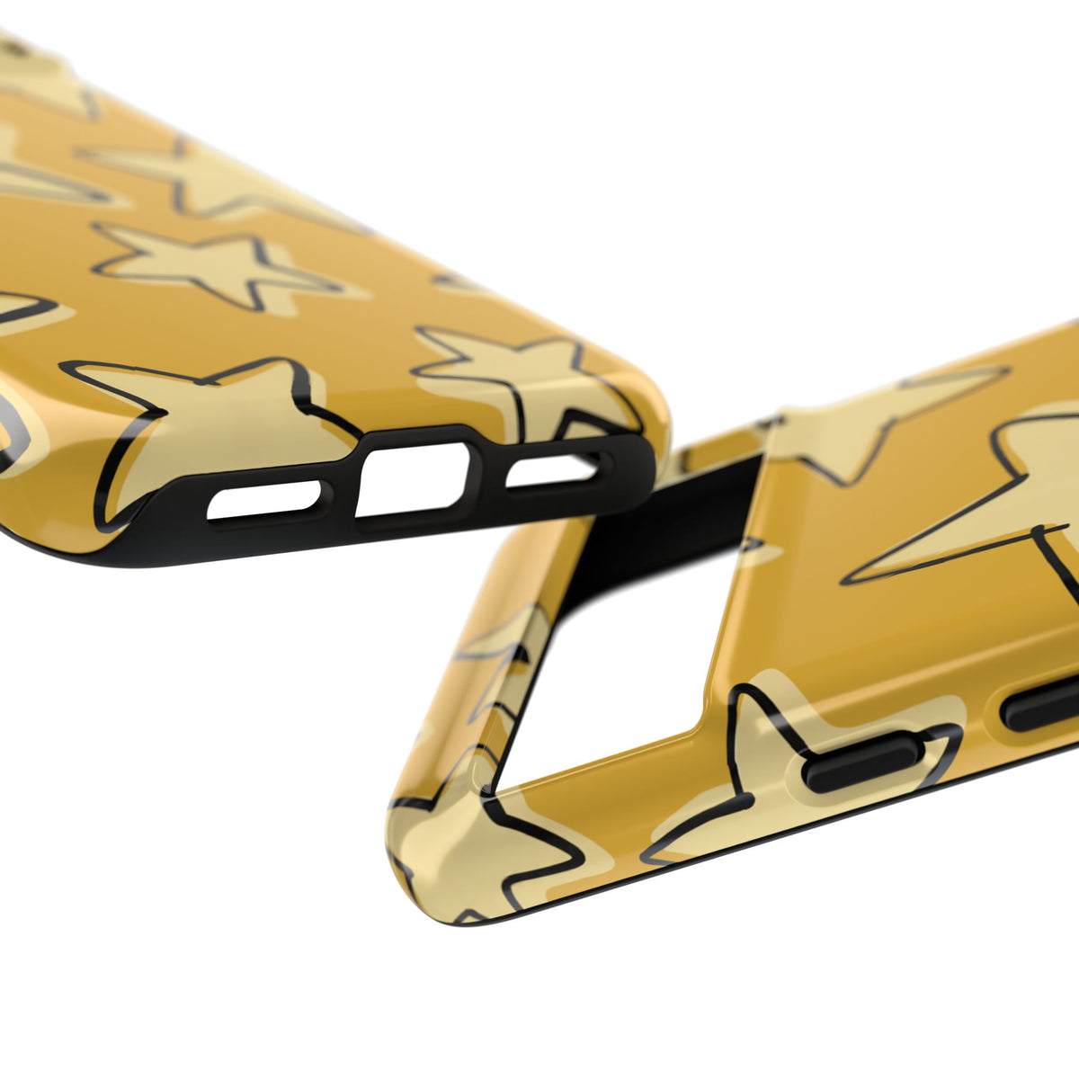 Golden Yellow Doodle Star Phone Case