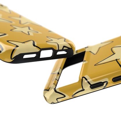 Golden Yellow Doodle Star Phone Case